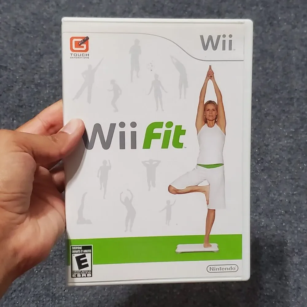 Wii Fit (Nintendo Wii, 2008) Complete With Manual And Case Working Workout Game